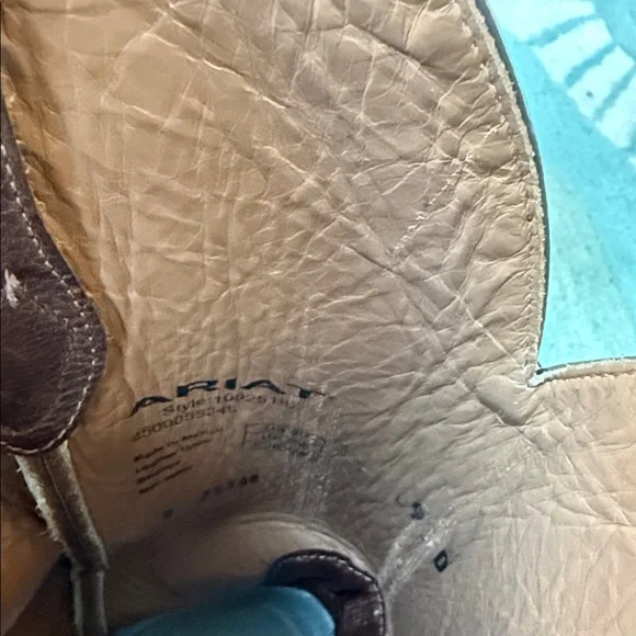 Ariat Brown Ostrich Leather Cowboy Boots